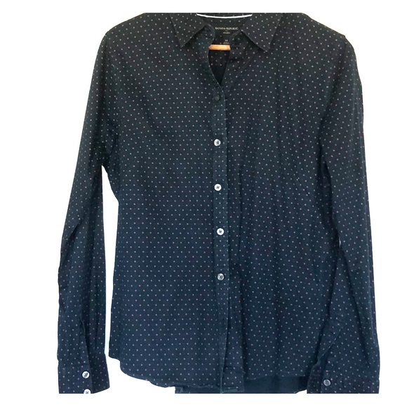 Patterned polka button down - Picture 2 of 4